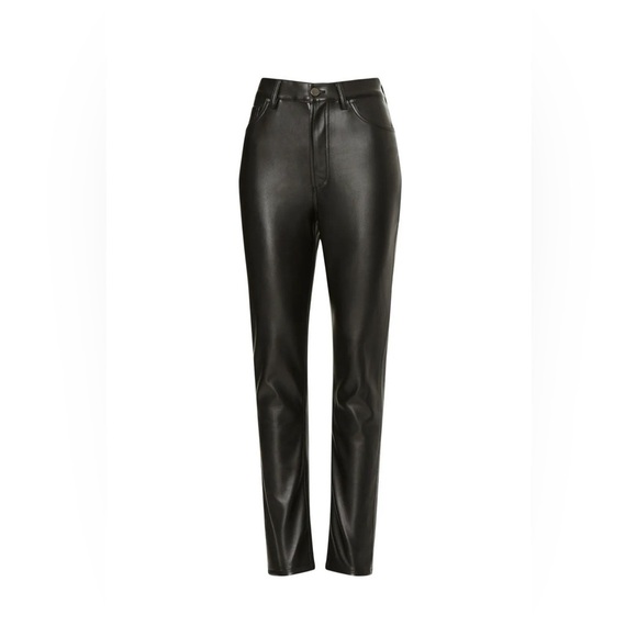 Anine Bing Womens Sonya Faux Leather Straight-Leg Pants SZ 32 NWT - Picture 4 of 13